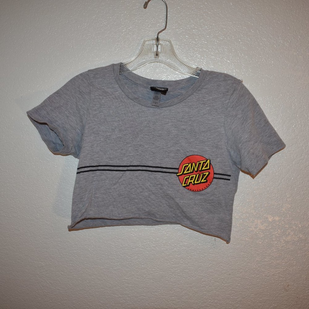 Santa Cruz Red Dot Crop Top Small Skate